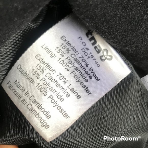 Aritzia Talula Babaton Black Wool Cashmere Blend Coat (L) (Repaired) - Picture 9 of 14